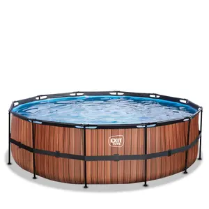 Piscina com bomba com filtro para crianças Exit Toys Wood 450 x 122 cm image-0