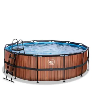 Piscina com bomba com filtro para crianças Exit Toys Wood 450 x 122 cm image-1
