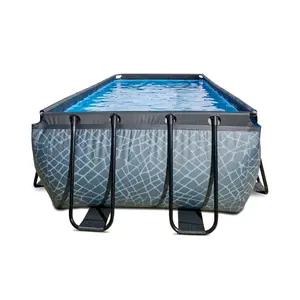 Piscine avec pompe filtrante enfant Exit Toys Stone 400 x 200 x 122 cm image-2