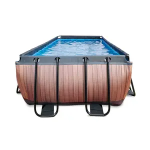 Piscine avec pompe filtrante enfant Exit Toys Wood 400 x 200 x 122 cm image-2