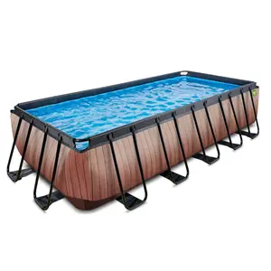Piscine avec pompe filtrante enfant Exit Toys Wood 540 x 250 x 122 cm image-1