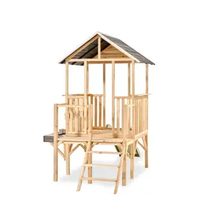 Maisonnette in legno con scivolo e cucina Exit Toys Panorama 550 image-1