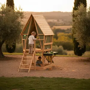 Maisonnette con scivolo e cucina e sandbox Exit Toys Yuki 350 image-3