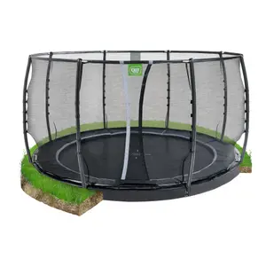 Trampoline enterré au niveau du sol avec filet de sécurité Exit Toys Dynamic 427 cm
