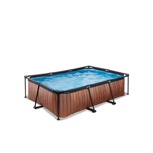Piscina com bomba com filtro para crianças Exit Toys Wood 220 x 150 x 65 cm image-0