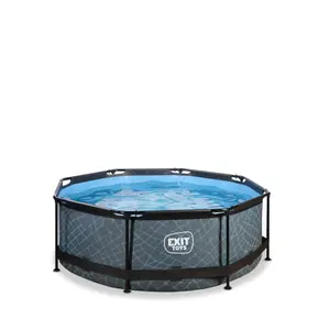 Swimming pool with children's filter pump Exit Toys Stone 244 x 76 cm image-0