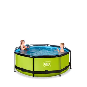 Swimming pool with children's filter pump Exit Toys Lime 244 x 76 cm image-1