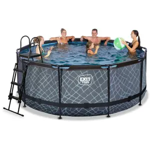 Piscine avec pompe filtrante enfant Exit Toys Stone 360 x 122 cm image-2