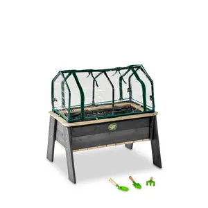 Carré potager sur pieds avec serre et outils de jardinage Exit Toys Aksent L image-0