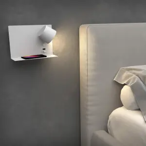 Applique de pared con lector Exo lighting Serene Right SMD 732lm(434lm) CRI80 3000K USB A-USB C image-1