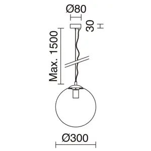 Suspension Exo lighting OXY E27 300 mm image-2