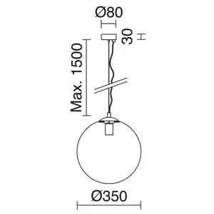 Suspension Exo lighting OXY E27 350 mm image-2
