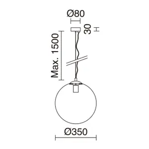 Suspension Exo lighting OXY E27 350 mm image-1