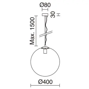 Suspension Exo lighting OXY E27 400 mm image-2