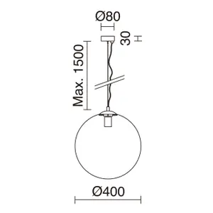 Suspension Exo lighting OXY E27 400 mm image-1