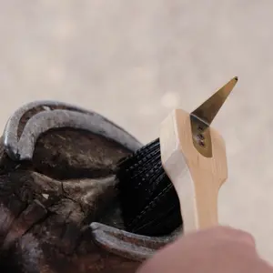 Horse hoof pick with brush Ezi-Groom Premium image-2