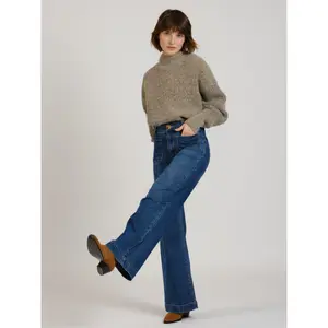 Jeans med brede ben til kvinder F.A.M. Paris Fauve image-1