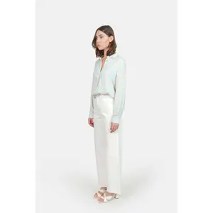 Jeans évasé blanc taille haute en coton femme F.A.M. Paris Forest image-2