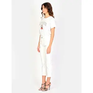 Jeans mom blanc taille mi-haute en coton femme F.A.M. Paris Patricia image-2