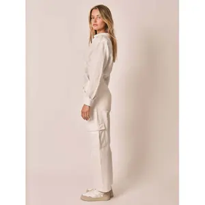 Women's white cargo jeans F.A.M. Paris Charlie image-2