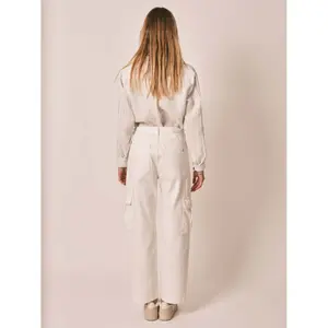 Women's white cargo jeans F.A.M. Paris Charlie image-3
