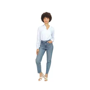 Vaqueros slim stone de cintura alta para mujer F.A.M. Paris Polly image-1