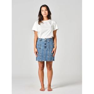 Women's denim skirt with side pockets F.A.M. Paris Agnes image-1