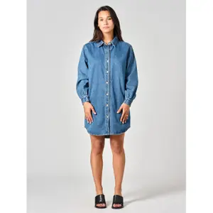 Denim shirt dress for women F.A.M. Paris Salome Long image-1