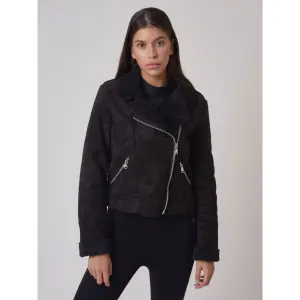 Giacca perfecto in pelle scamosciata con fodera in finta pelle di pecora Project X Paris image-0