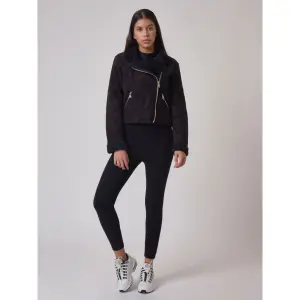 Giacca perfecto in pelle scamosciata con fodera in finta pelle di pecora Project X Paris image-3