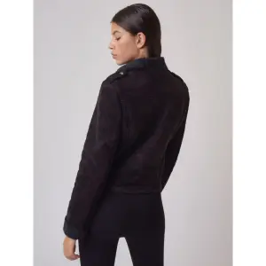 Giacca perfecto in pelle scamosciata con fodera in finta pelle di pecora Project X Paris image-1