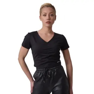 Kort gerimpeld T-shirt voor dames Project X Paris image-0