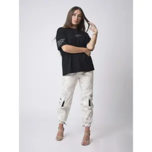 T-Shirt mit reflektierender Schrift für Frauen Project X Paris image-1