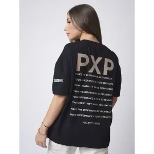 T-Shirt mit reflektierender Schrift für Frauen Project X Paris image-4