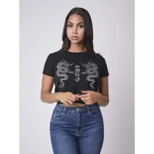 Camiseta com design de dragão feminino Project X Paris image-1