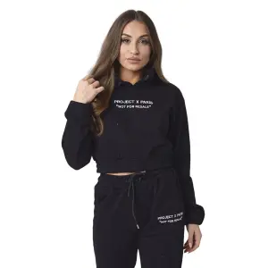 Dames pullover fleece crop top hoodie Project X Paris image-0