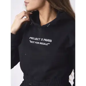 Dames pullover fleece crop top hoodie Project X Paris image-4