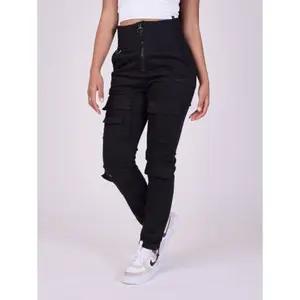 Calças de cintura alta multibolsos femininos Project X Paris image-2