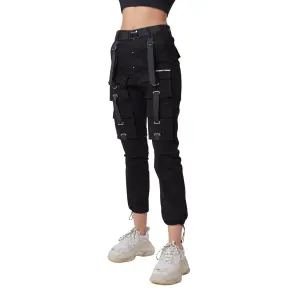 Pantalón de chándal con bolsillos y detalle de cinta para mujer Project X Paris image-2