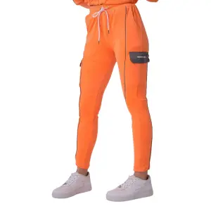 Vrouwen cargopantalon met reflecterende piping Project X Paris velvet image-0