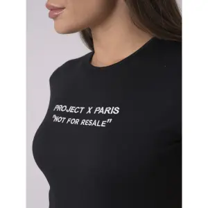 Kurzärmeliges Kleid mit Rundhalsausschnitt und gesticktem Paris-Logo auf der Brust Project X Paris image-2