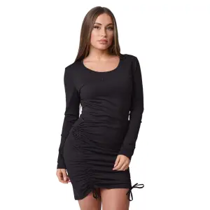 Langärmeliges geripptes Kleid für Frauen Project X Paris image-0