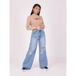 T-shirt de manga comprida com abertura no peito das mulheres Project X Paris image-1