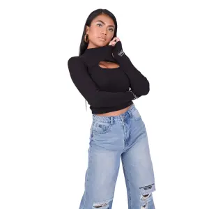 T-shirt de manga comprida com abertura no peito das mulheres Project X Paris image-0