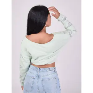 Krótka bluza z dużym opalizującym logo pod szyją dla kobiet Project X Paris image-3