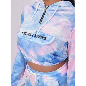 Felpa con cappuccio in velluto tie & dye donna Project X Paris image-4