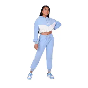 Women's two-tone cropped fleece hoodie Project X Paris image-0