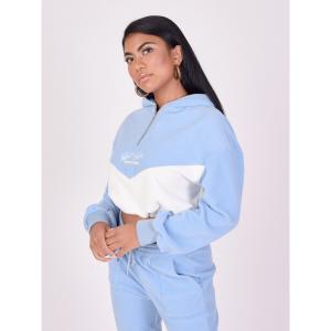 Women's two-tone cropped fleece hoodie Project X Paris image-3