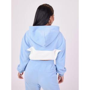 Women's two-tone cropped fleece hoodie Project X Paris image-5