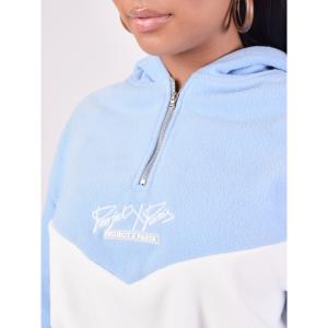 Women's two-tone cropped fleece hoodie Project X Paris image-6